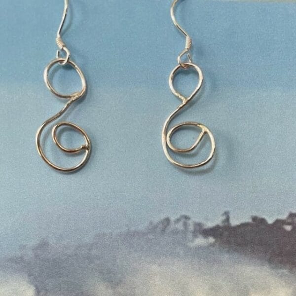 Silver S Earrings