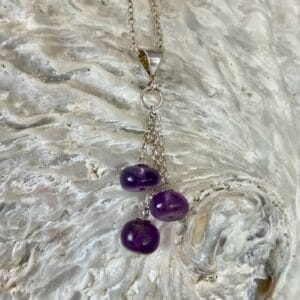 Silver amethyst necklace