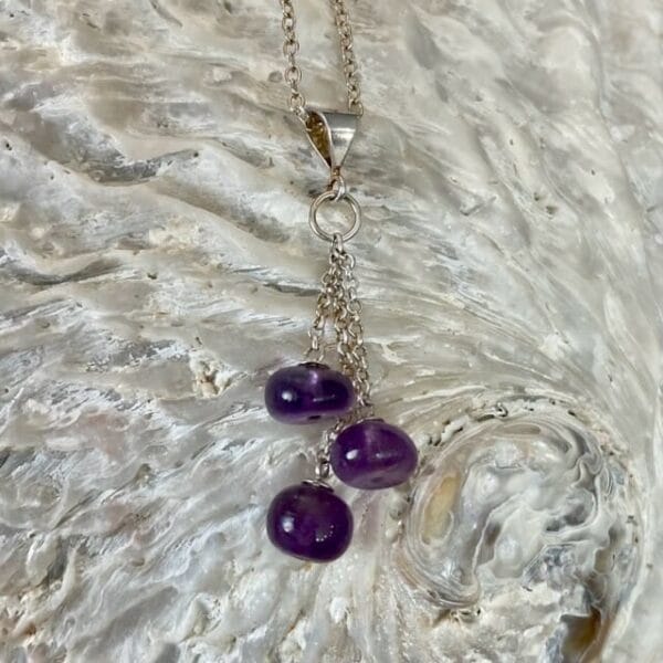 Silver amethyst necklace