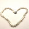 White fresh water pearl necklace, view