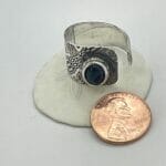 Wide band sterling silver Black Onyx Ring - Image 2
