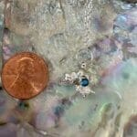 Blue topaz silver cast necklace, size