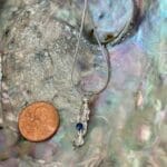 Pasta cast blue spinel sterling silver necklace, size