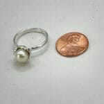 Silvercast Ring with  Pearl - Image 2