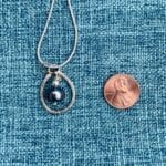 Silver pearl necklace, size