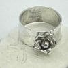 Sterling silver cast flower ring