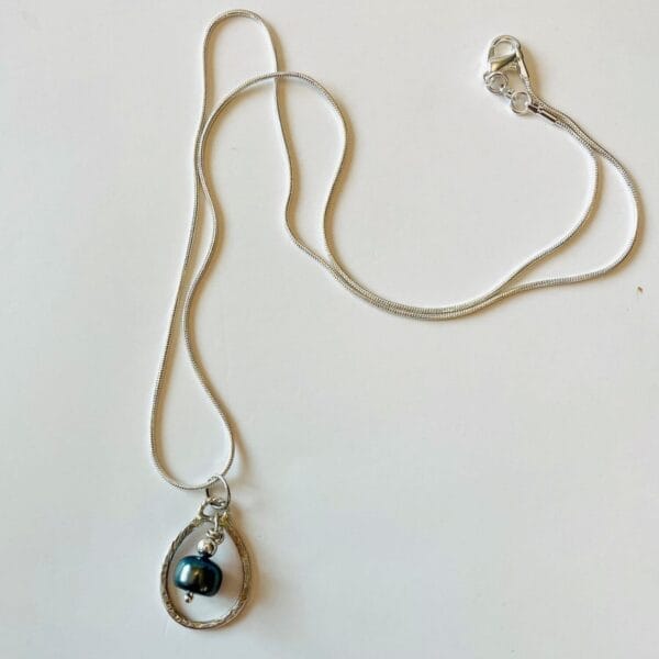 Sterling silver pearl necklace