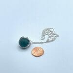 Sterling silver marble necklace, size
