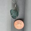 Teal heart sea glass necklace, size