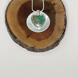 Silver turquoise heart necklace