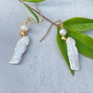 Biwa Pearl Earrings