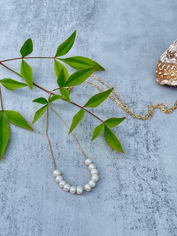 Long Hanging Pearl Necklace