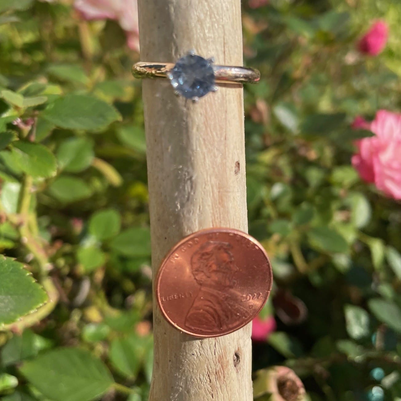 Aquamarine ring, size