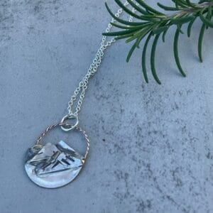 Sterling silver mountain necklace