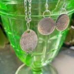 Celtic  Necklace & Earring Set with Green Sea Glass - Image 4
