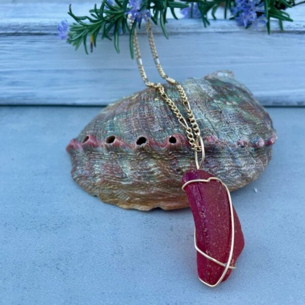 Red Sea Glass Necklace