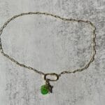 Greem Sea Glass with Celtic Cross