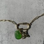 Green Sea Glass  Necklace with Celtic Cross - Image 3