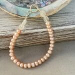 Fresh water pearl bracelet, top view