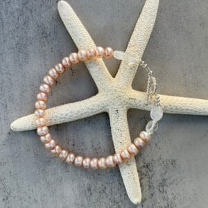 Pearl toggle bracelet on starfish