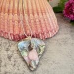 Abalone and Rose Quartz Necklace - Image 4