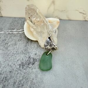 Sea Glass and Silver Cl, view