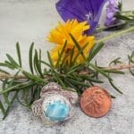 Larimar ring, scale