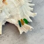 Mediterranean 3 piece Sea Glass Necklace, shell