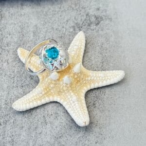 Sterling SIlver Cast Paraiba Tourmaline Ring